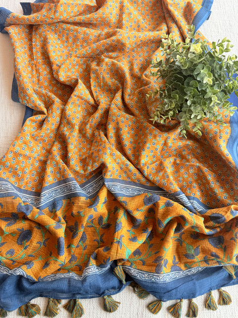 Handloom cotton set with kota dupatta