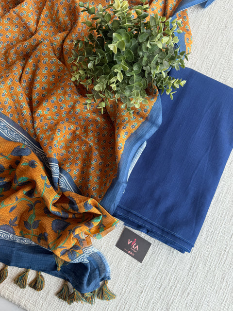 Handloom cotton set with kota dupatta
