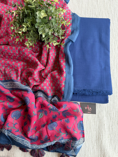 Handloom cotton set with kota dupatta