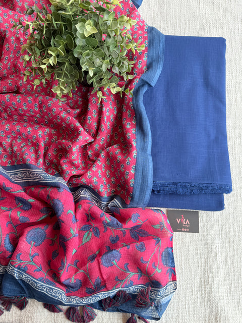 Handloom cotton set with kota dupatta