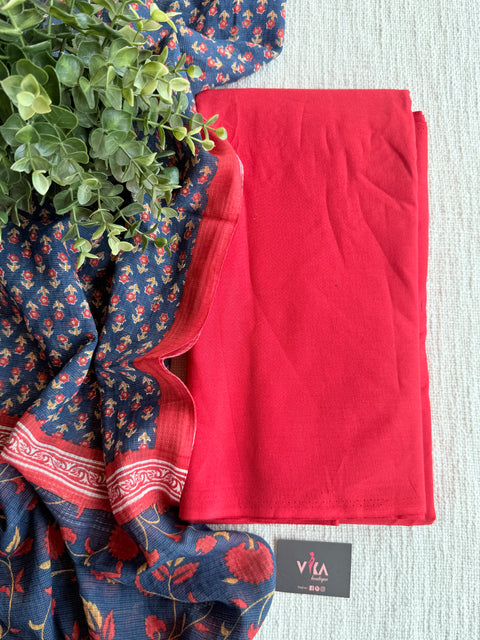 Handloom cotton set with kota dupatta