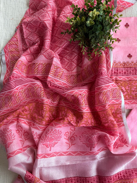 Printed Linen salwar material