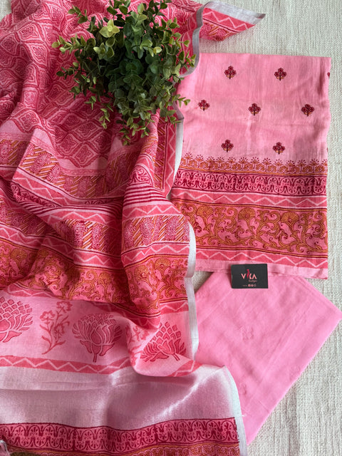 Printed Linen salwar material