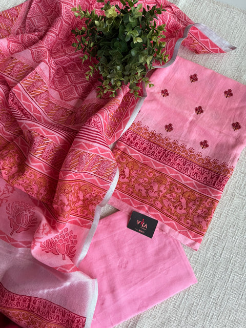 Printed Linen salwar material