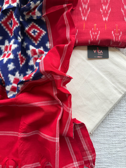 Telia Rumal Ikat cotton salwar suit material