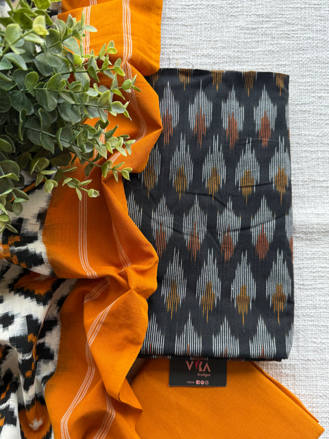Telia Rumal Ikat cotton salwar suit material