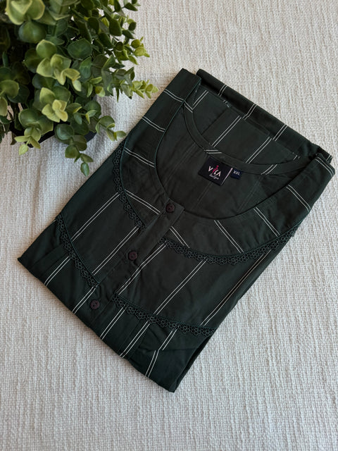 XXL size Printed Italian cotton nighty