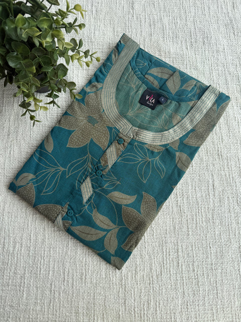 L size printed poly viscose Nighty