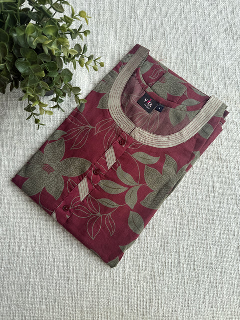 L size printed poly viscose Nighty