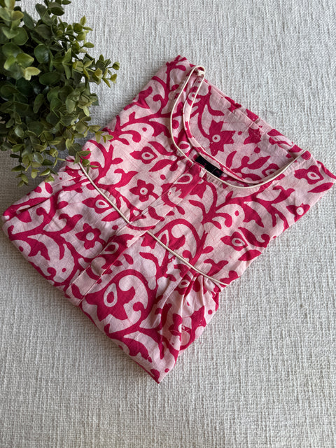 XL size printed Batik cotton Nighty