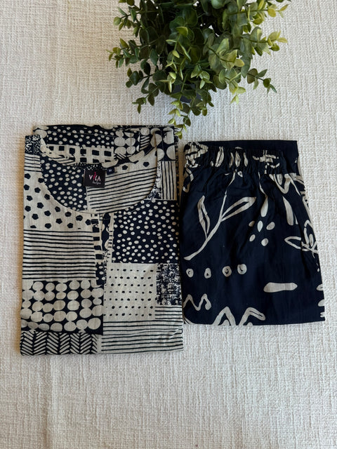 M size printed Cord Night suit