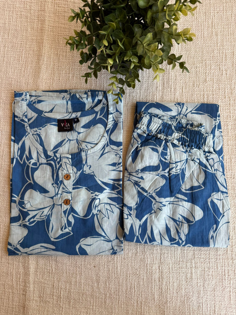 M size printed Cord Night suit