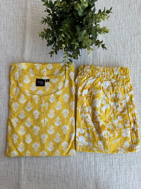 M size printed Cord Night suit