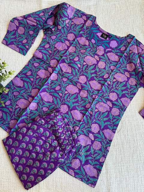 M size printed Cord Night suit