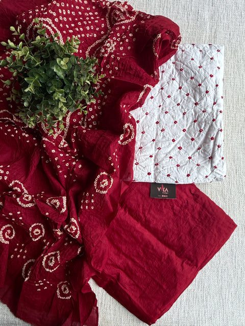 Bhandhej cotton salwar material