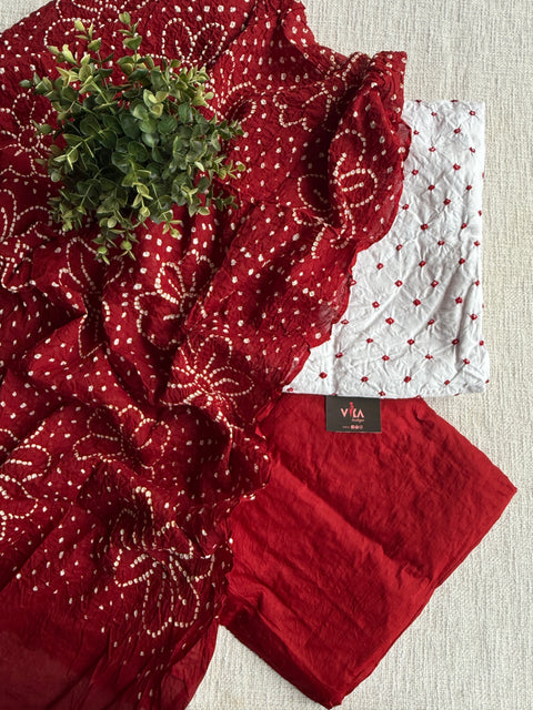 Bhandhej cotton salwar material