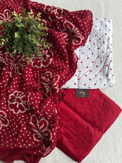 Bhandhej cotton salwar material