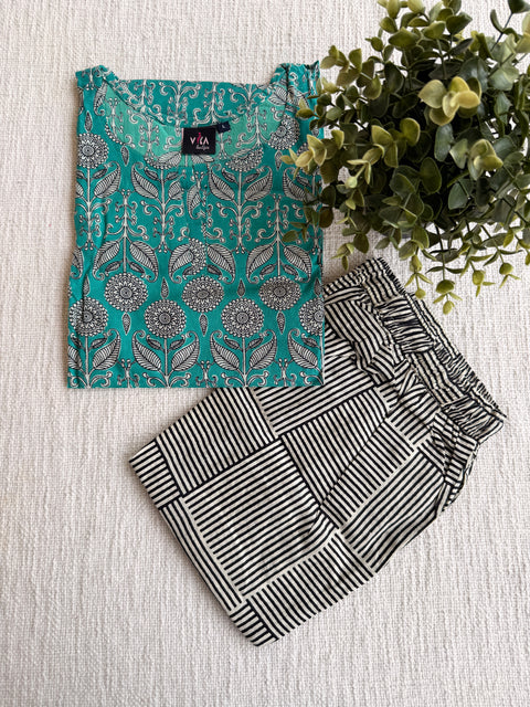 L size printed Co-ord Night suit