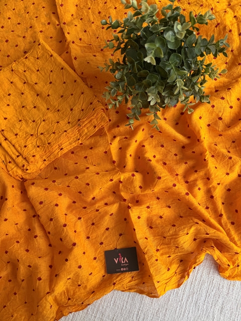 Bhandhej pure cotton saree