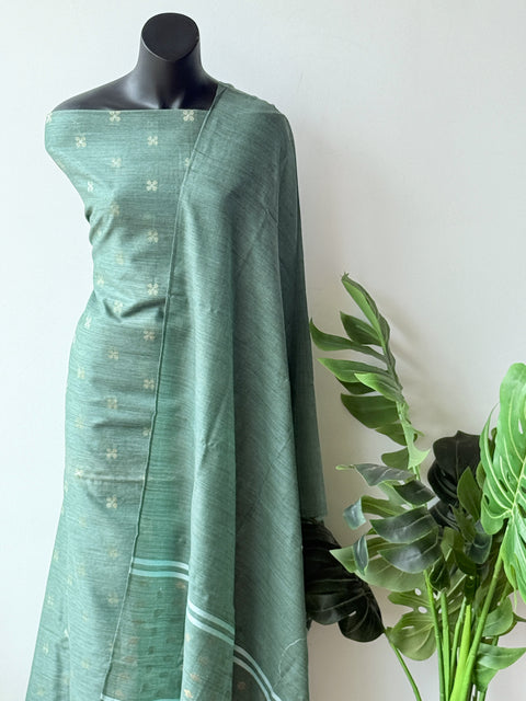 jamdhani weaving raw silk suit material