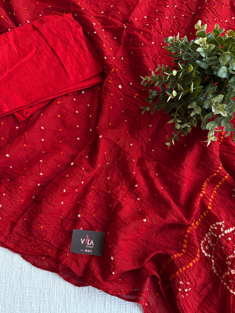 Bhandhej pure cotton saree