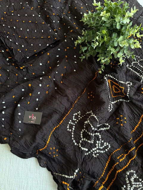 Bhandhej pure cotton saree