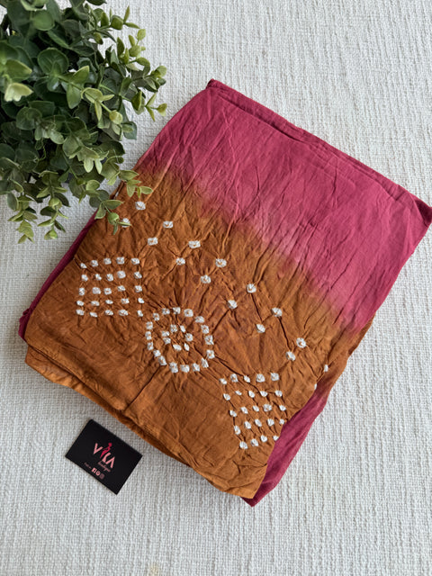Bhandhej pure cotton saree
