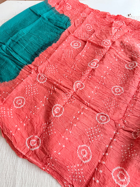 Bhandhej pure cotton saree