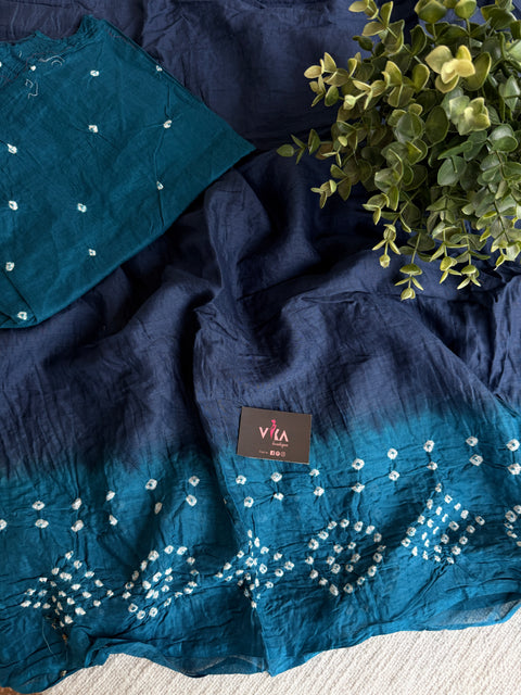 Bhandhej pure cotton saree