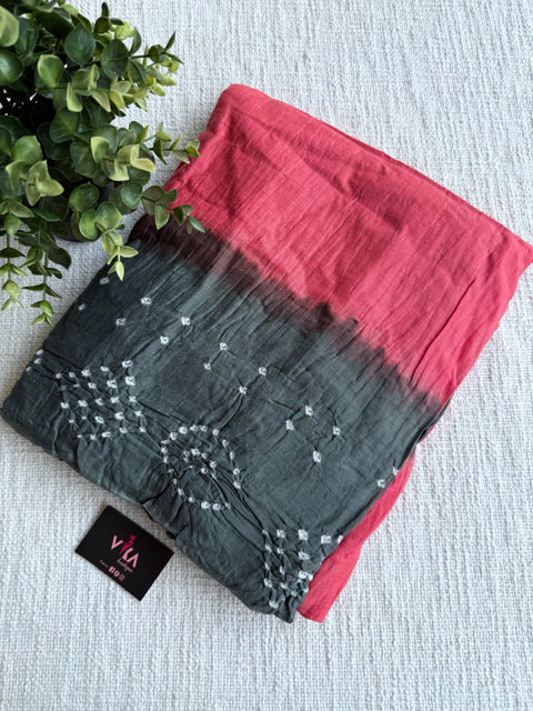 Bhandhej pure cotton saree