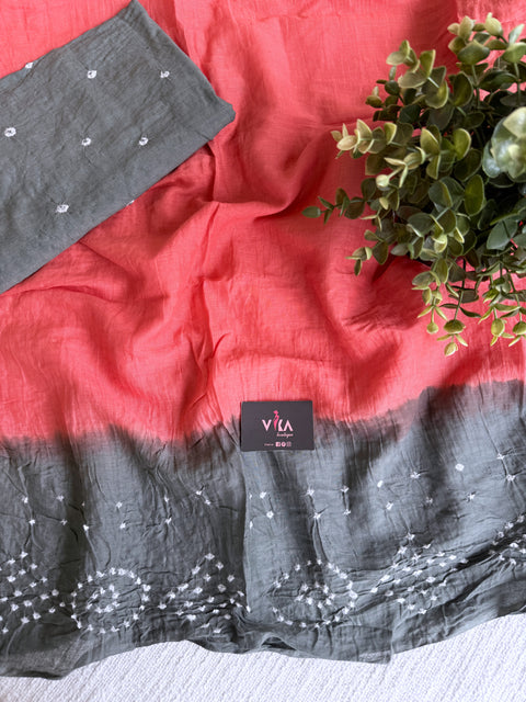 Bhandhej pure cotton saree