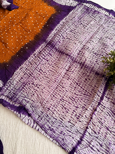 Bhandhej pure cotton saree