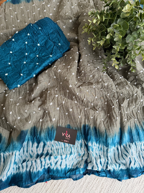 Bhandhej pure cotton saree