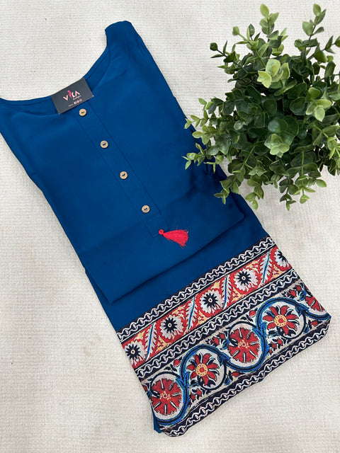 Printed poly crepe kurti