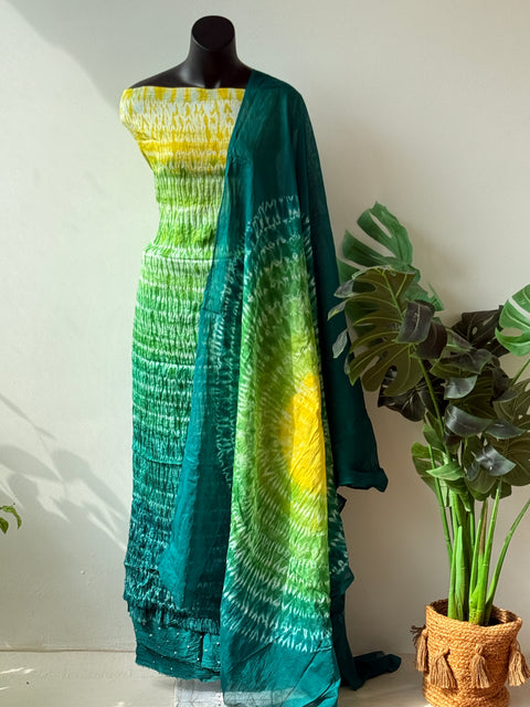 Bhandhej cotton satin salwar material