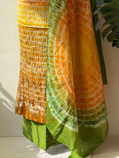 Bhandhej cotton satin salwar material