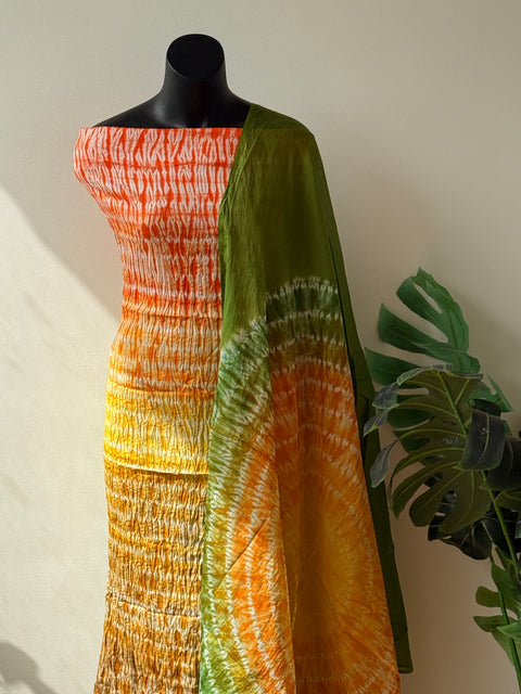 Bhandhej cotton satin salwar material