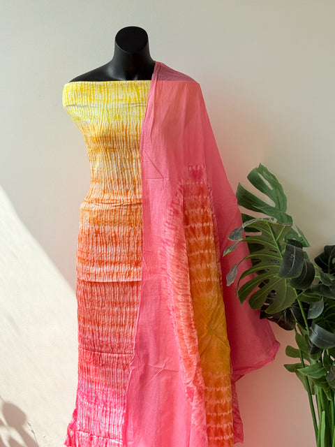 Bhandhej cotton satin salwar material