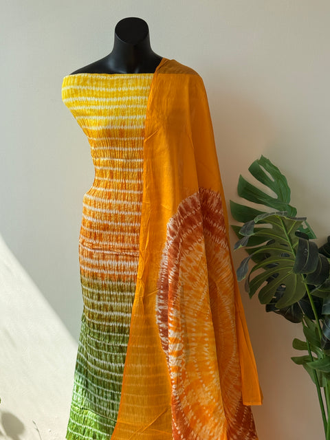 Bhandhej cotton satin salwar material