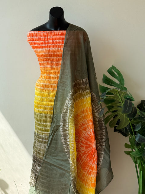 Bhandhej cotton satin salwar material