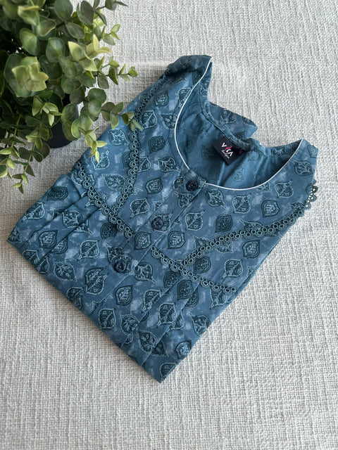 L size printed Poly Cotton nighty