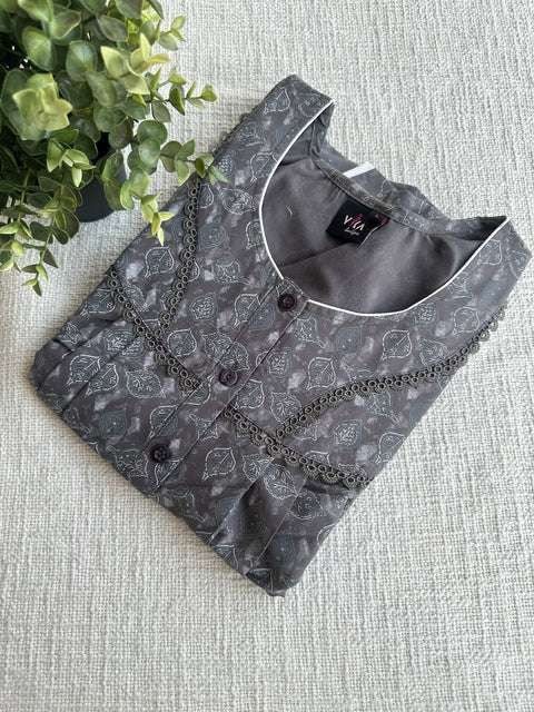 L size printed Poly Cotton nighty