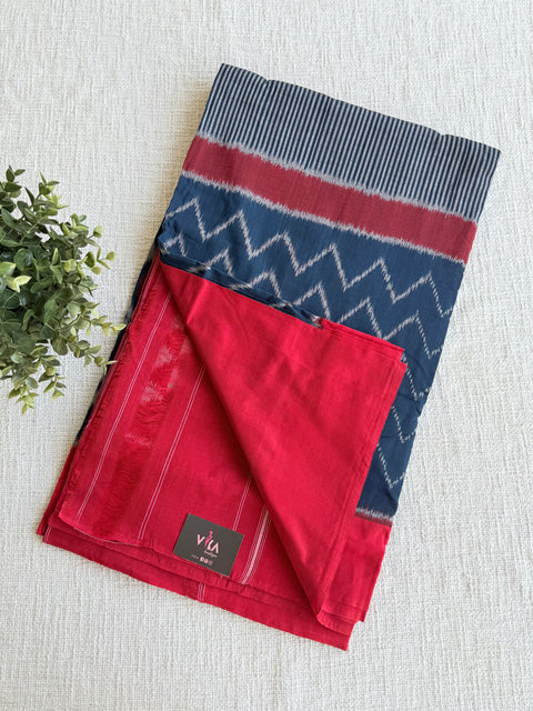 Handloom pure Ikat cotton saree
