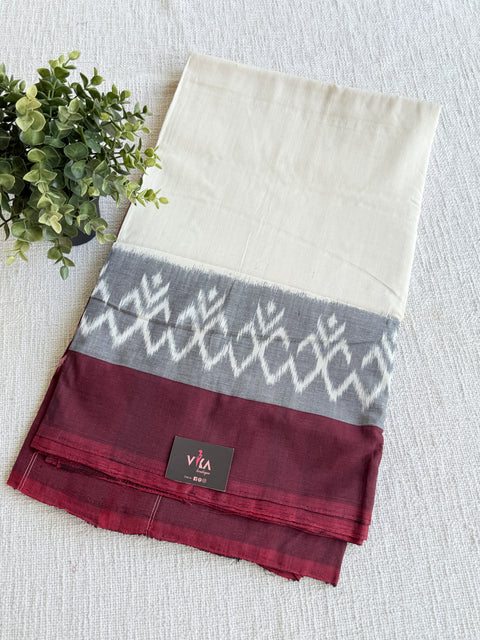 Handloom pure Ikat cotton saree