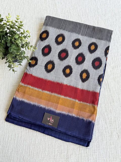 Handloom pure Ikat cotton saree