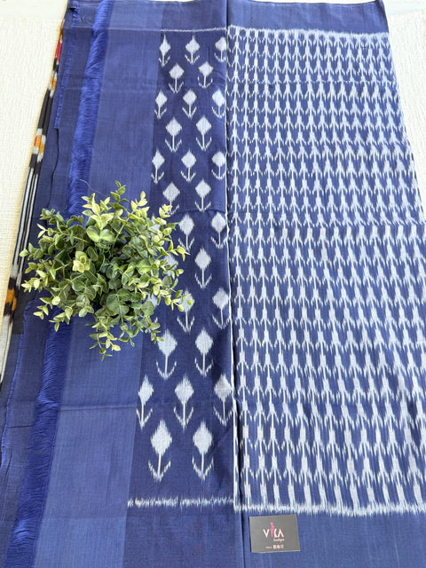 Handloom pure Ikat cotton saree