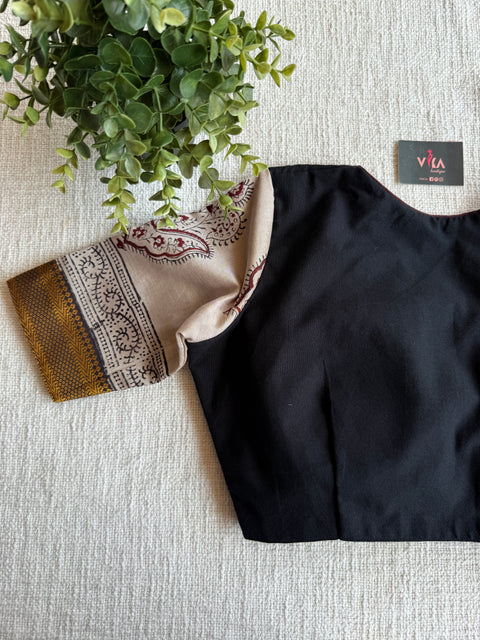 Cotton saree with Ready blouse - size 36