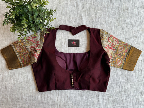 Cotton saree with Ready blouse - size 36