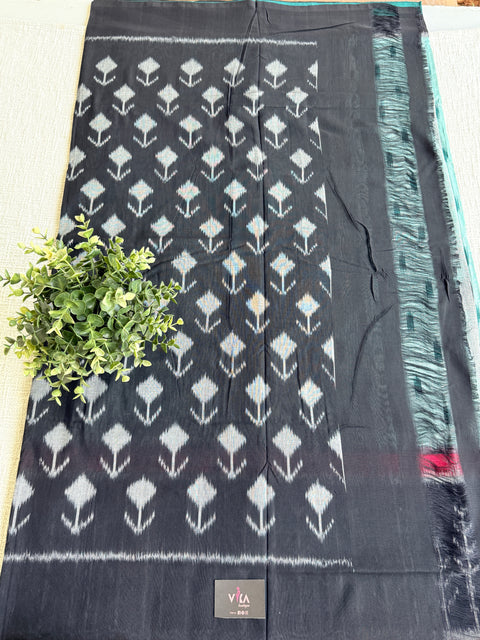 Handloom pure Ikat cotton saree