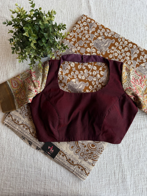 Cotton saree with Ready blouse - size 36